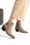 Fa, Western Style, Side Zipper, Genuine Leather Boots with a Raised Sole. - 2