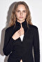 High Neck Long Sleeve Glitter Buttoned Top - 4