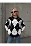 T3027 Baklava Patterned Sweater