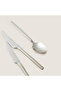 Destina 18 Piece Dinner Fork Spoon Knife Set Shiny Silver - 4
