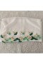 Handcrafted Needle Embroidered Prayer Cover Dowry Cover Mevlit Headscarf Crepe Fabric 145X75 cm - 6