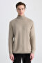 Ds Damat Regular Fit Mink Sweater