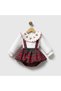 Lisaloom Baby Girl Plaid Salopet Set Red – Embroidered Collar Bow Romper Skirt 2-Piece Baby Set