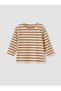 Vizyon New Season Beige Crew Neck Long Sleeve 3-Piece Baby Boy T-Shirt - 2