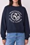 Women's Navy Blue Print Detailed T-Shirt - 2