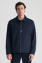 Relaxed Fit Navy Blue Diagonal Coat