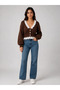 Tricot Cardigan with Collar and Skirt with Selani̇k Lace
