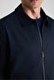 Relaxed Fit Navy Blue Diagonal Coat - 2