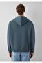 Men's Navy Blue Jeans Hooded Sweatshirt Dark Denim Sweatshirt - 5