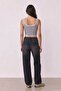 Women's Gray Contrast Piping Detailed Athlete Top - 5