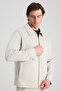 Relaxed Fit Stone Diagonal Coat - 8