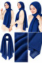 Women's Plain Shawl Soft Textured Daily Hijab Shawl Four Seasons - 2