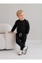 Boy's Dinosaur Embroidered Crew Neck Sweatshirt and Pants 2-Piece Set - 2