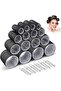 28-Piece Hair Rollers Set – 16 Self-Grip Rollers (4 Jumbo, 4 Large, 4 Medium, 4 Small) & 1