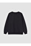 Ozmarka New Season Black Large Size Embroidered Women's Sweatshirt - 5