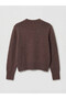Ozmarka New Season Brown Crew Neck Women's Knitwear Sweater - 6