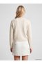 Vizyon New Season Beige Crew Neck Women's Knitwear Cardigan - 4