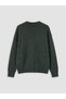 Khaki v-neck women's knit cardigan - 6