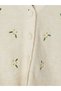Ozmarka New Season White V-Neck Floral Embroidered Women's Knitwear Cardigan - 6