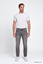 Men's Gray Cotton Comfort Fit Relaxed Cut 5-Pocket Flexible Comfortable Jean Denim Trousers - 3