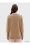 Vizyon New Season Beige Ruffled High Collar Women's Knitwear Sweater - 4