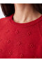 Lcw Everyday Red Crew Neck Embroidered Women's Knitwear Sweater - 3
