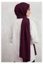 Krınkıl Shawl Breathable, Flexible and Easy to Shape Lightweight Design Silky Fabric Made of Cocoon Cotton Plum 90 X195 - 3