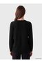 Ozmarka New Season Black Crew Neck Knitted Detailed Women's Knitwear Sweater - 4