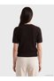Özmarka New Season Brown Crew Neck Women's Knitwear Cardigan - 4