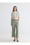 Vizyon New Season Ecru Crew Neck Striped Women's Knitwear Cardigan - 2