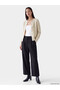 Özmarka New Season Beige Crew Neck Women's Knitwear Cardigan - 2