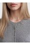 Özmarka New Season Gray Crew Neck Women's Knitwear Cardigan - 3