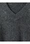 Vizyon New Season Gray V-Neck Women's Knitwear Sweater - 6