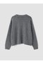 Vizyon New Season Gray V-Neck Women's Knitwear Sweater - 7