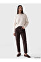 Vizyon New Season Ecru Crew Neck Patterned Women's Knitwear Sweater - 2