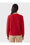 Lcw Everyday Red Crew Neck Embroidered Women's Knitwear Sweater - 4