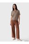 Özmarka New Season Brown Crew Neck Women's Knitwear Cardigan - 2