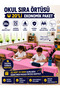 20-Piece School Desk Tablecloth Elastic A-Quality Fabric Stain Resistant - 2