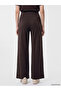 Özmarka New Season Brown Stone Wide Leg Women's Sweatpants - 4