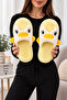 Women's Penguin Figured Plush House Slippers Closed Toe Comfortable Sole Dowry Gift House Slippers Stc1353 - 6