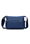 Lightweight Fabric Medium Size Multi-Pocket Women's Messenger Crossbody Bag Navy Blue