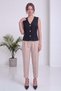 Women's Sleeveless Knitwear Buttoned V-Neck Classic Vest White, Black, Brown, Green - 3