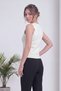 Women's Sleeveless Knitwear Buttoned V-Neck Classic Vest White, Black, Brown, Green - 3