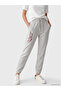 Ozmarka New Season Gray Printed Women's Jogger Sweatpants - 2