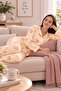 Buttoned Shirt Collar Patterned Pajama Set - 4