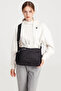 Lightweight Fabric Medium Size Multi-Pocket Women's Messenger Crossbody Bag Navy Blue - 4
