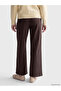 Özmarka New Season Brown Women's Thick Sweatpants with Elastic Waist - 4