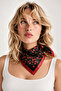 Black Red Cherry Garden Pattern Scarf Bandana 50X50 cm - 2
