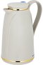 ALSAIF BLU Coffee and Tea Vacuum Flask, leak-proof and keeps drinks hot, 1L, Grey/Gold - 3