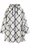 Patterned Navy Blue Parka Jacket